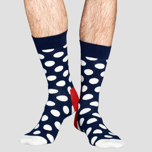 Calcetín de hombre con estampado de puntos