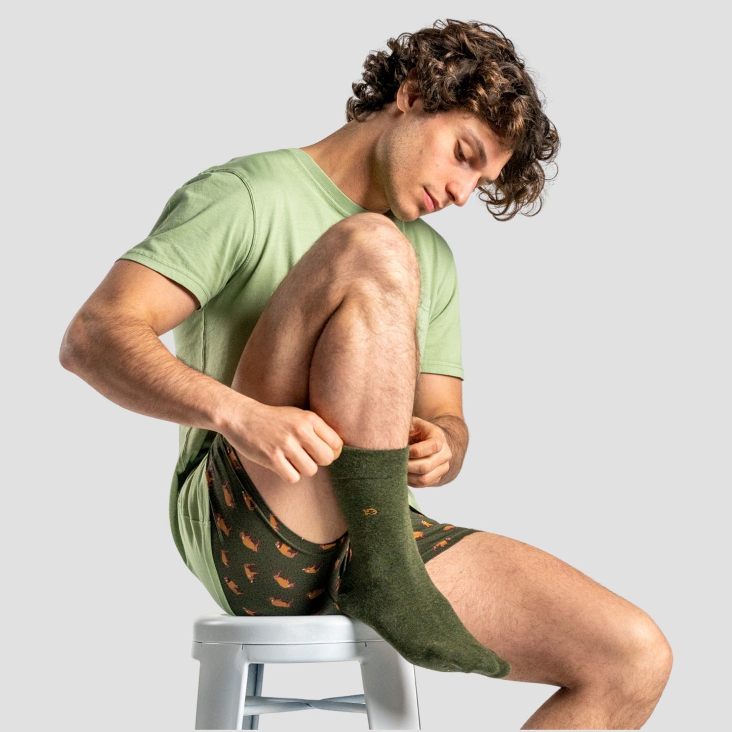 Calcetín liso de hombre