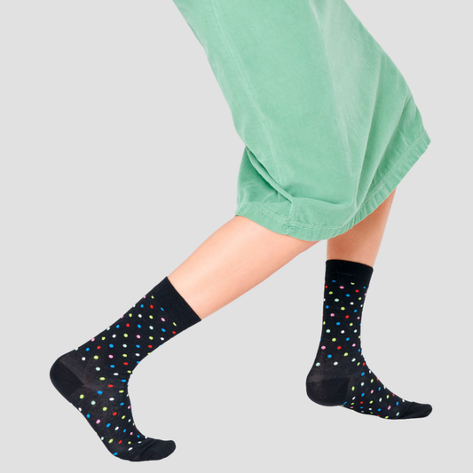 Calcetín de hombre con estampado de puntitos