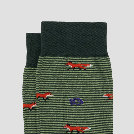 Calcetín de hombre con estampado de animales