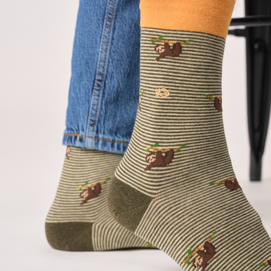 Calcetín de hombre con estampado de animales