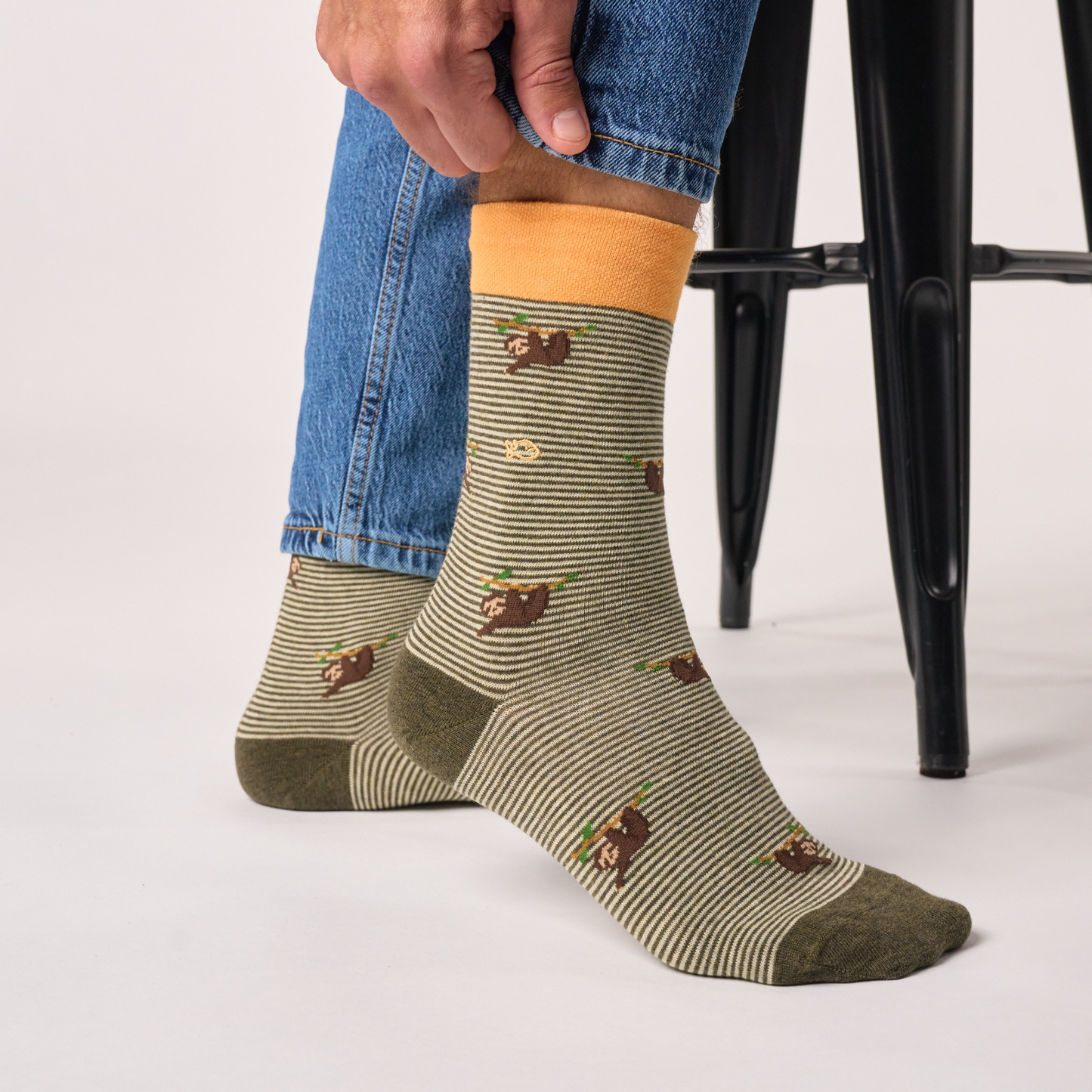 Calcetín de hombre con estampado de animales