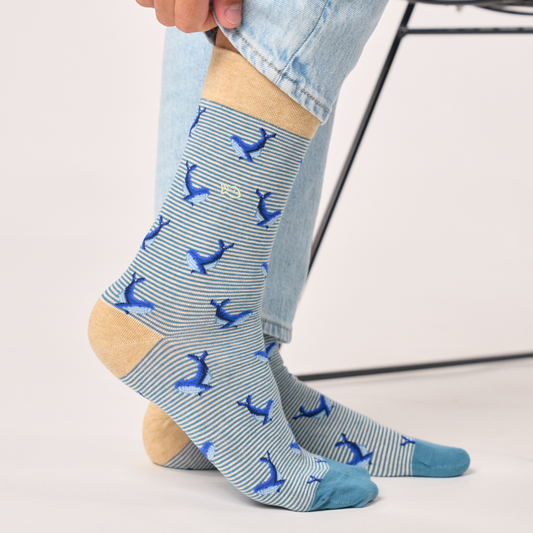 Calcetín de hombre con estampado de animales