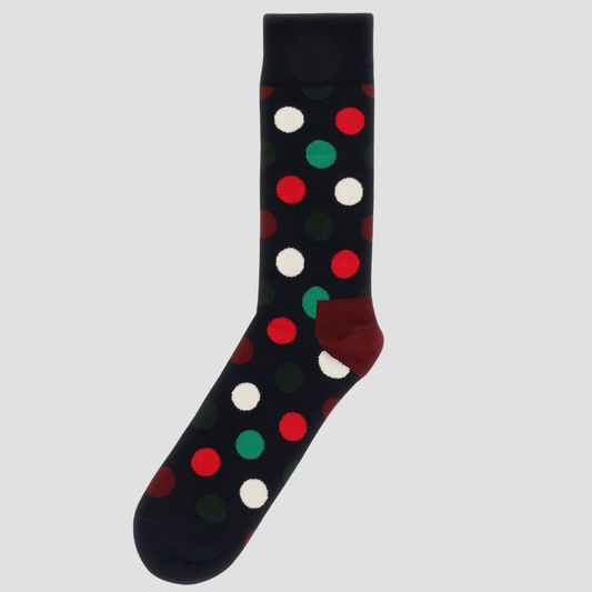 Calcetín de hombre con estampado de puntos