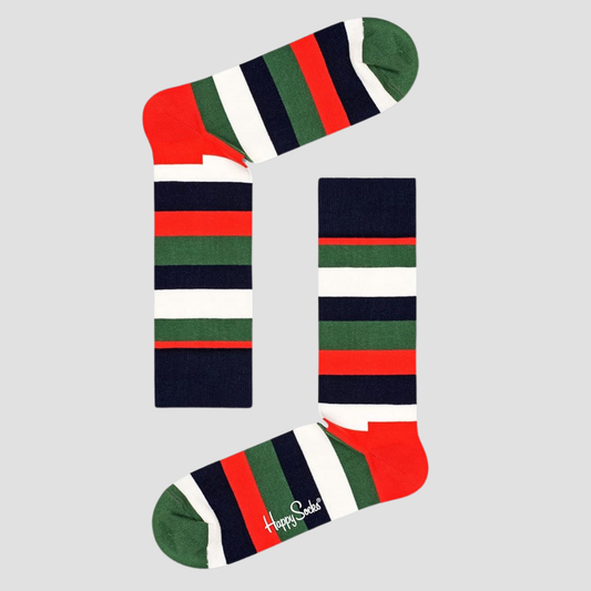 Calcetín de hombre con estampado de rayas