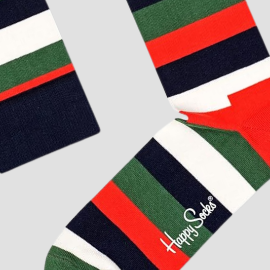 Calcetín de hombre con estampado de rayas