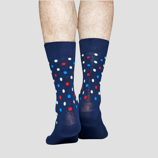 Calcetín de hombre con estampado de puntitos