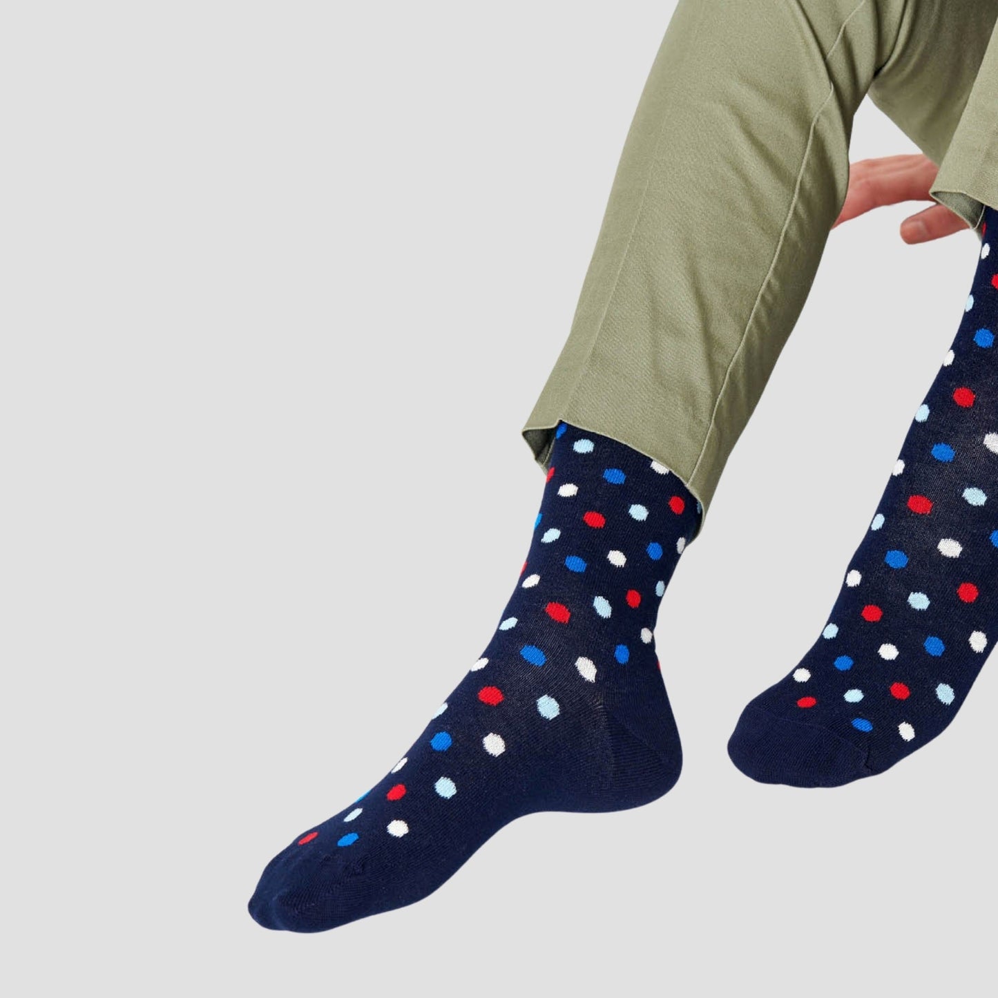 Calcetín de hombre con estampado de puntitos