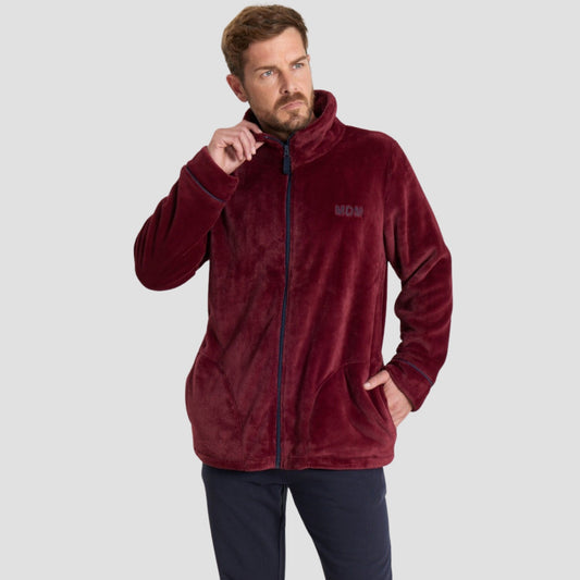 Set pijama afelpada con cierre para hombre