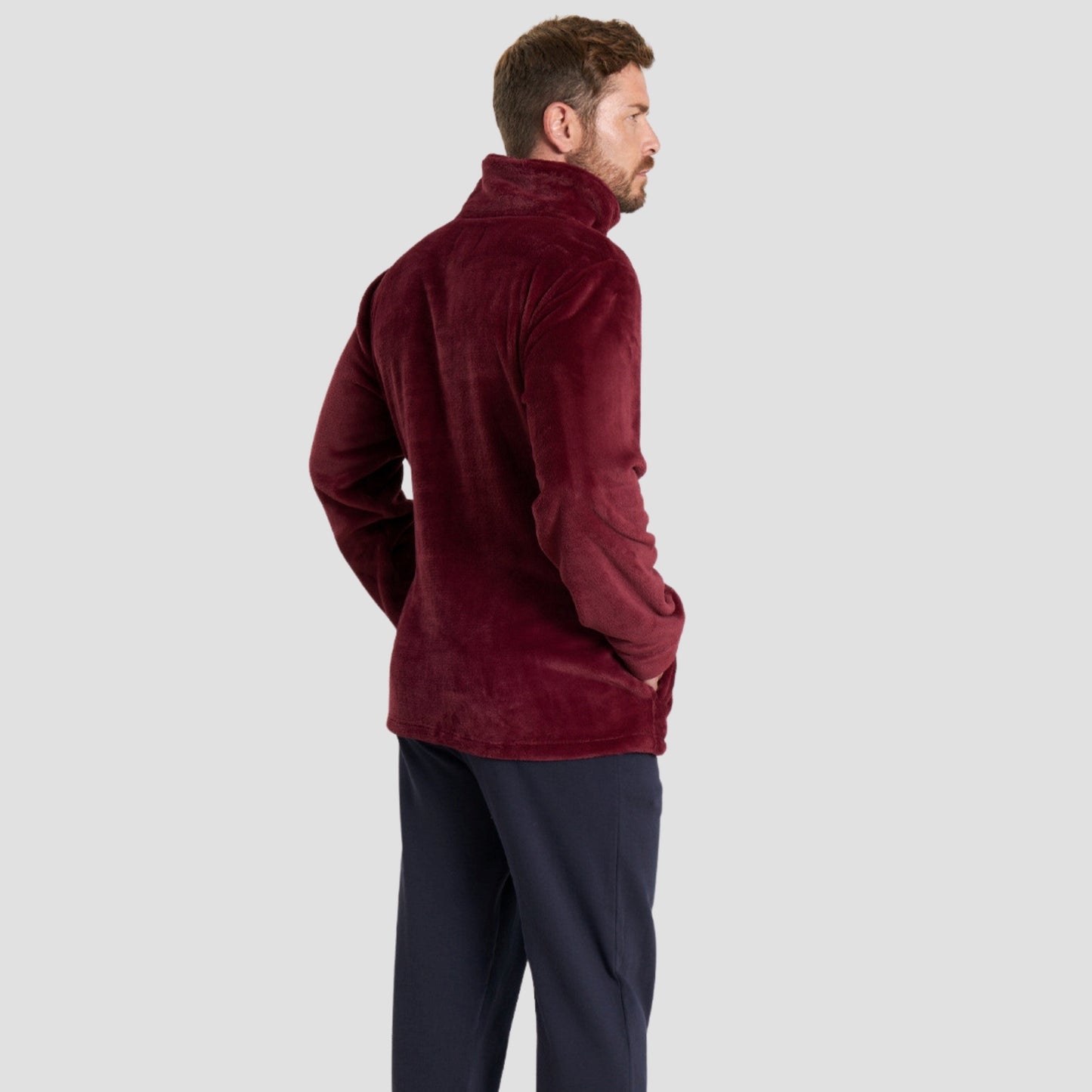 Set pijama afelpada con cierre para hombre