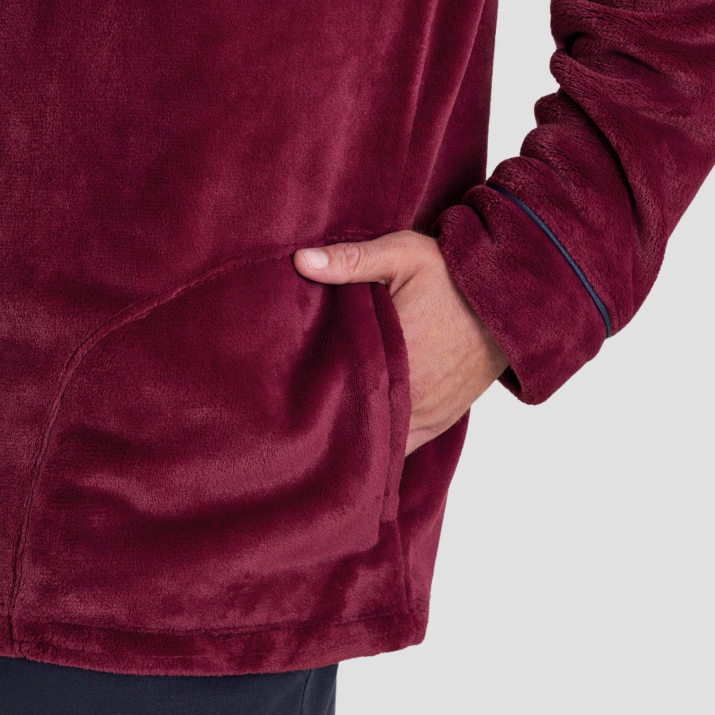 Set pijama afelpada con cierre para hombre