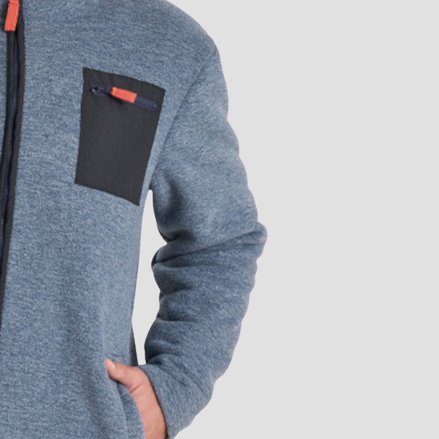Set pijama afelpada con cierre para hombre