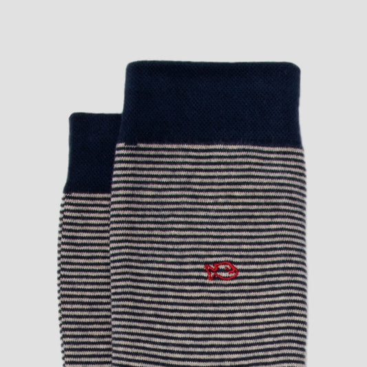 Calcetín de hombre con estampado de rayas