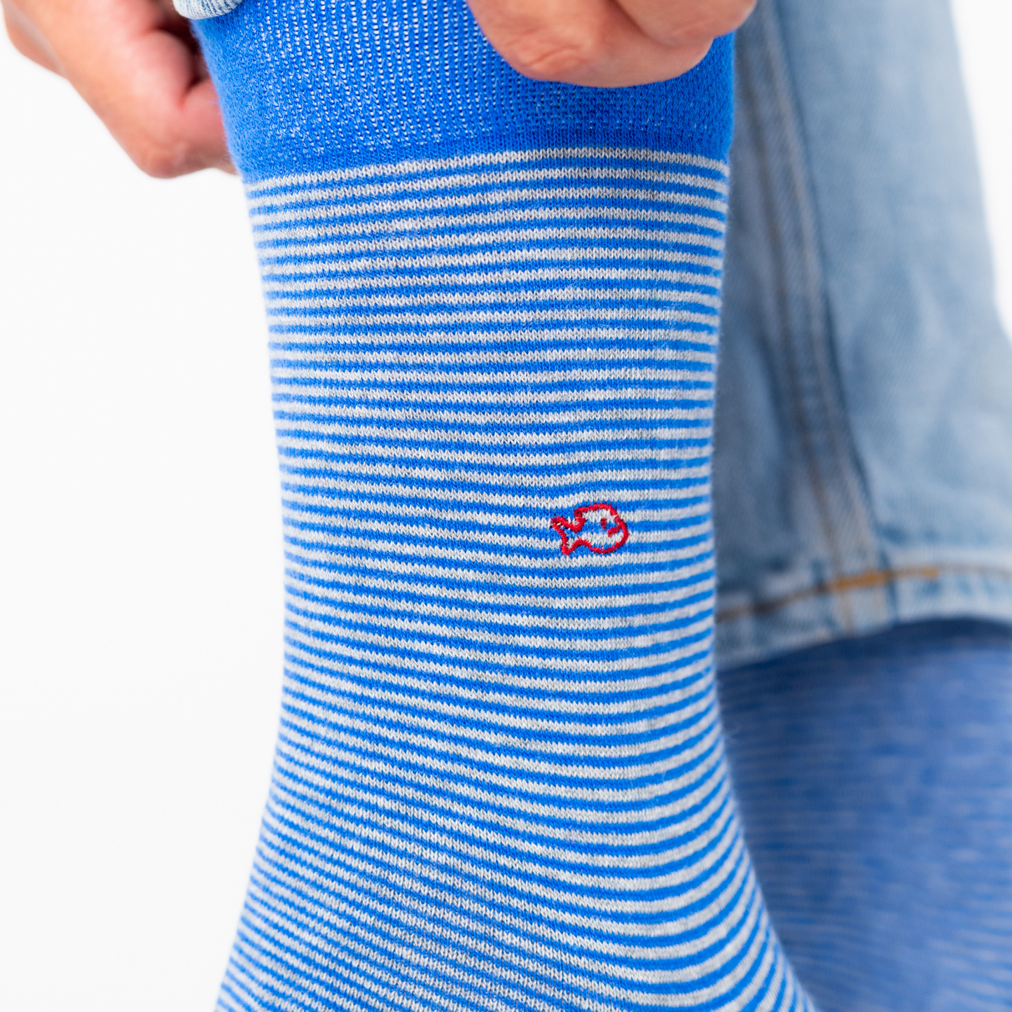 Calcetín de hombre con estampado de rayas