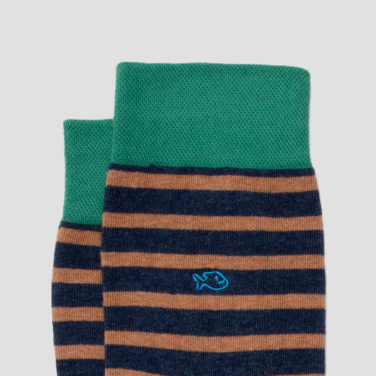 Calcetín de hombre con estampado de rayas