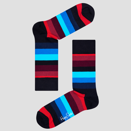 Calcetín de hombre con estampado de rayas