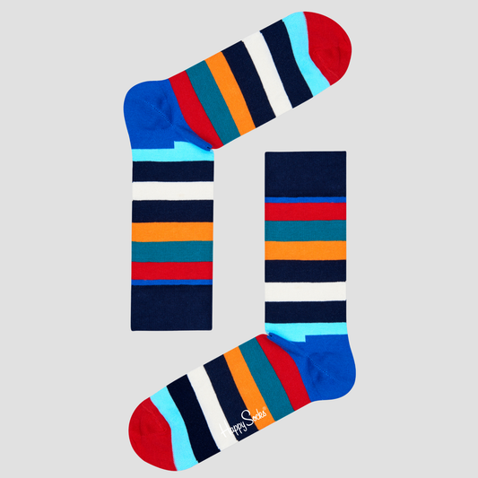 Calcetín de hombre con estampado de rayas