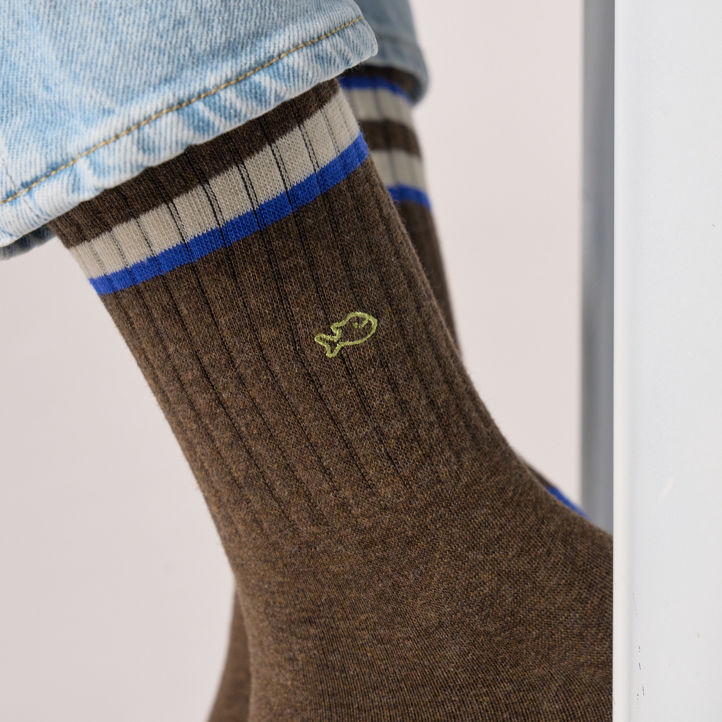 Calcetín de hombre con estampado de rayas