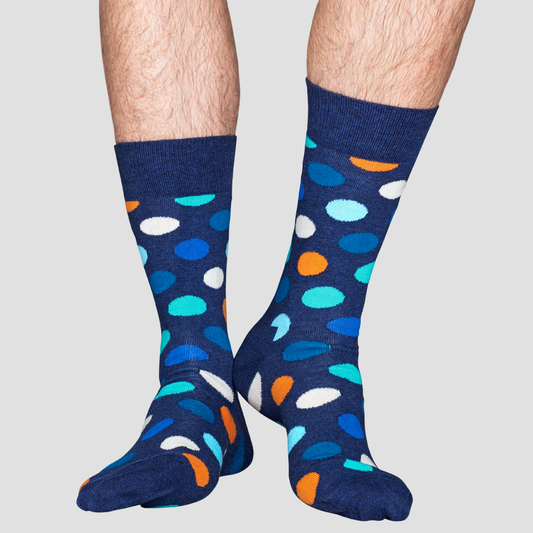 Calcetín de hombre con estampado de puntos