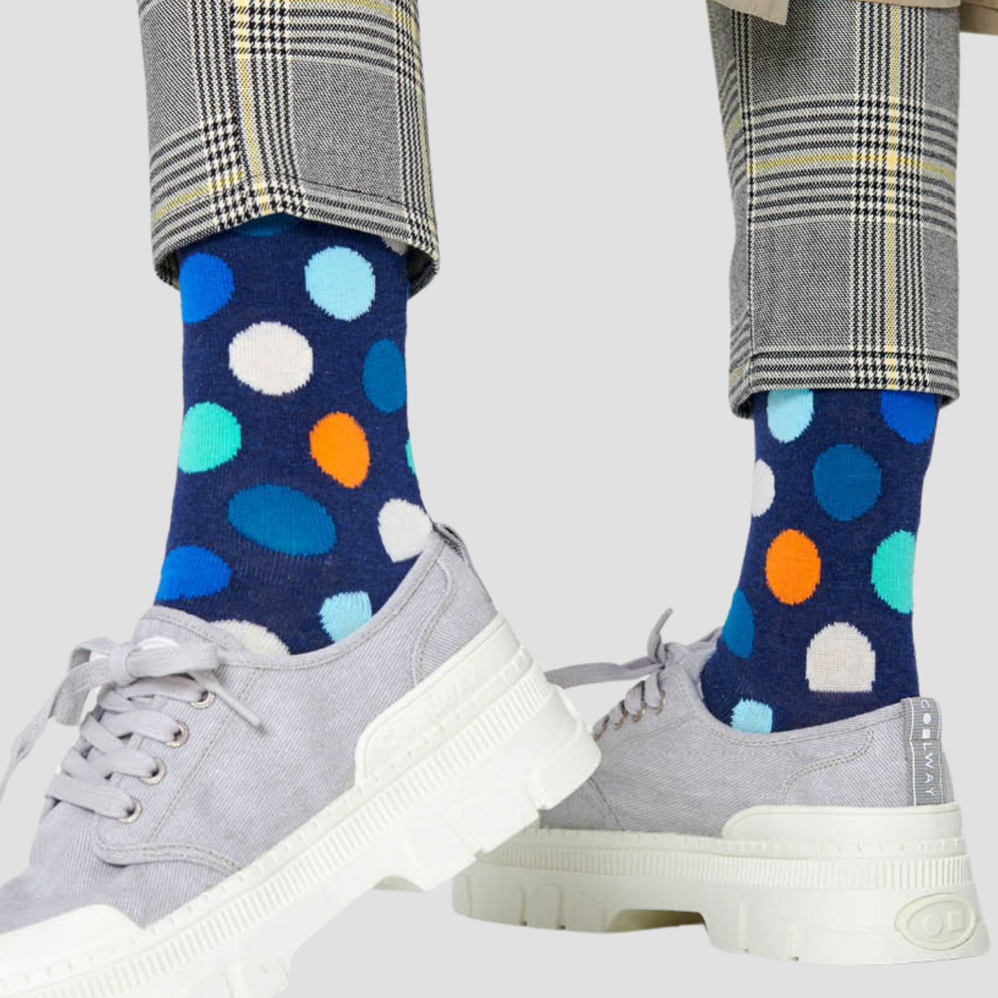 Calcetín de hombre con estampado de puntos