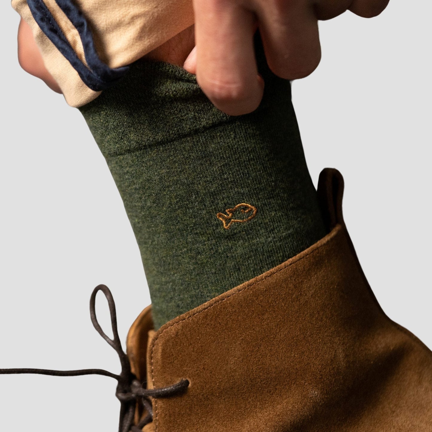 Calcetín liso de hombre