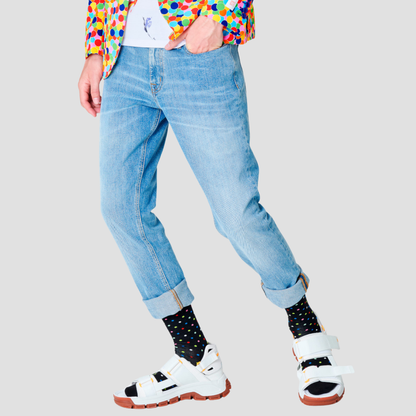 Calcetín de hombre con estampado de puntitos
