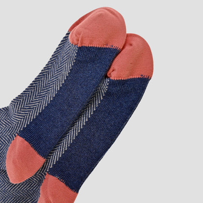 Calcetín de hombre con estampado de rayas