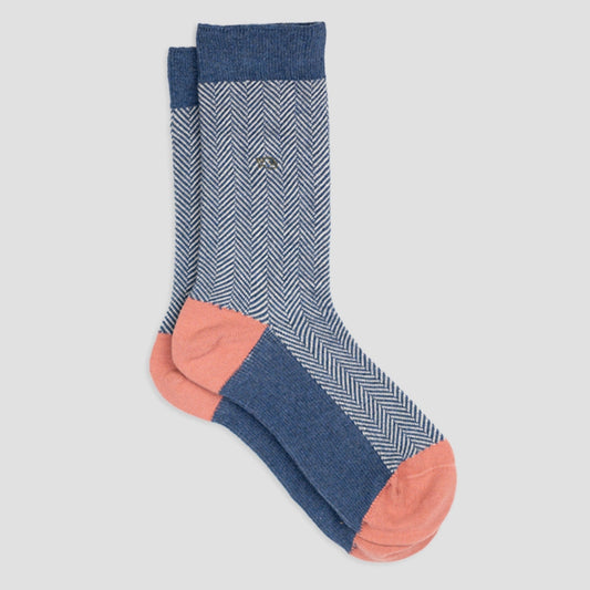 Calcetín de hombre con estampado de rayas