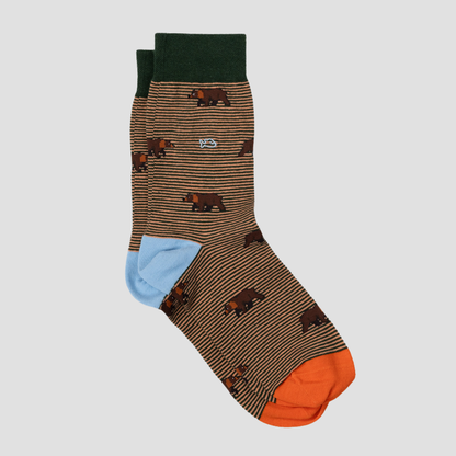 Calcetín de hombre con estampado de animales