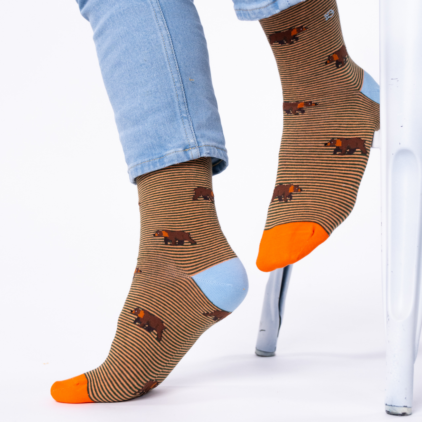Calcetín de hombre con estampado de animales
