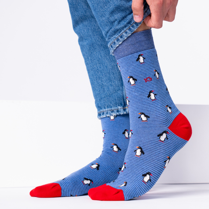 Calcetín de hombre con estampado de animales