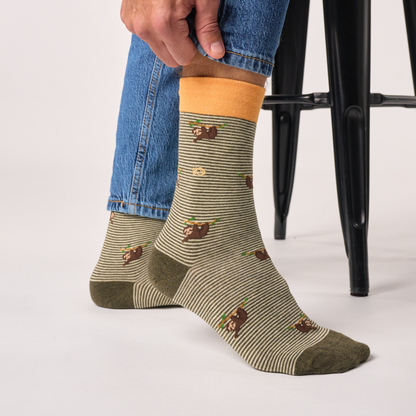 Calcetín de hombre con estampado de animales