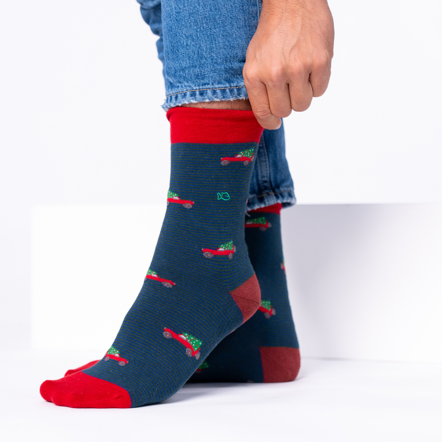 Calcetín de hombre con estampado