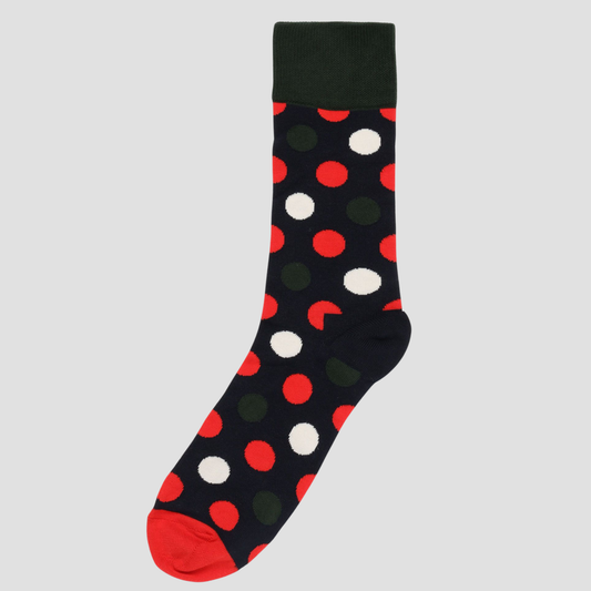 Calcetín de hombre con estampado de puntos