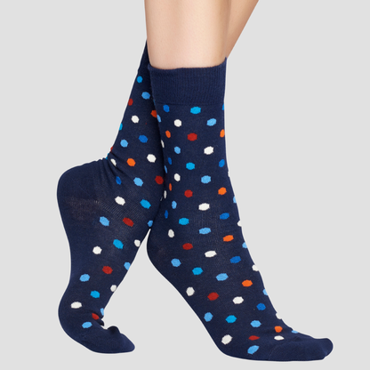 Calcetín de hombre con estampado de puntos