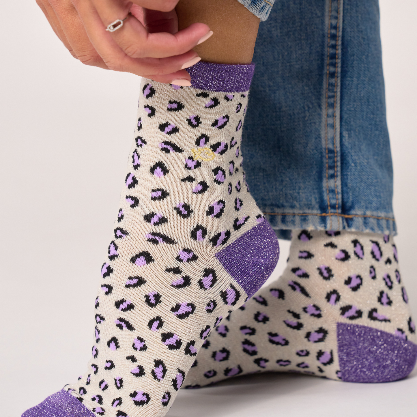 Calcetín de mujer con estampado