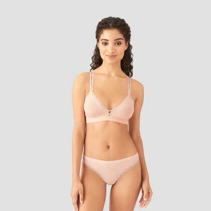 Bralette sin varilla con encaje