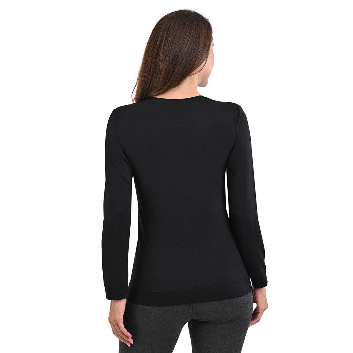 Camiseta afelpada cuello redondo María Íntima, vista trasera