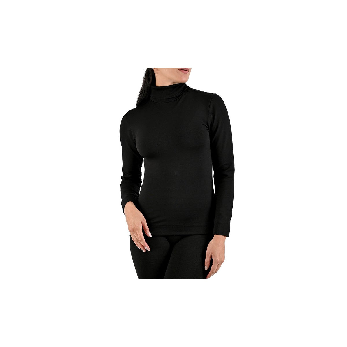 Camiseta afelpada cuello tortuga María Íntima, vista frontal