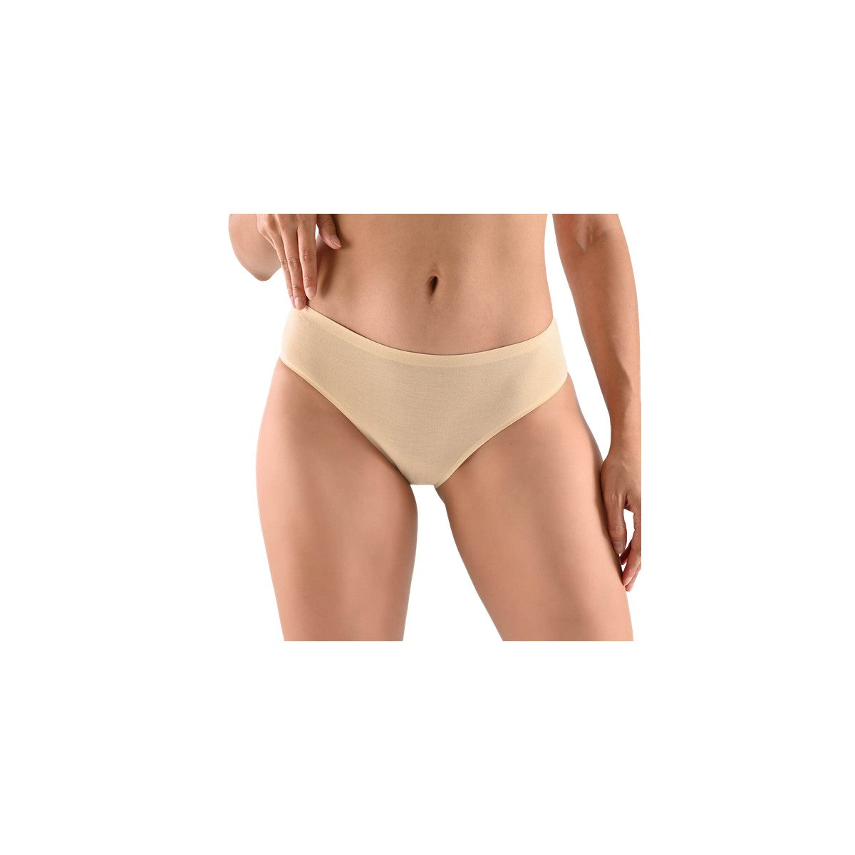 Panty bikini de viscosa rib María Íntima, detalle
