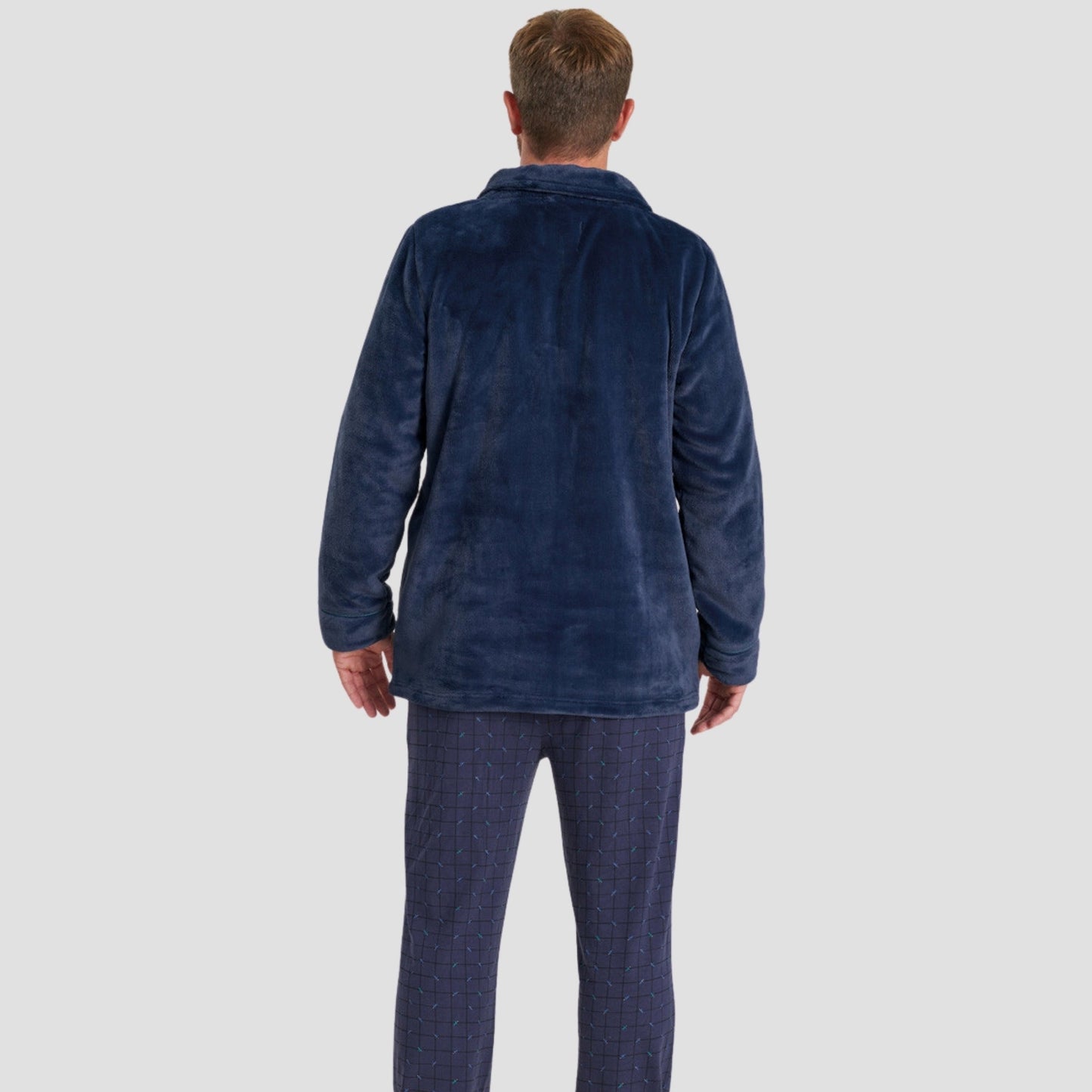 Set pijama afelpada con cierre para hombre