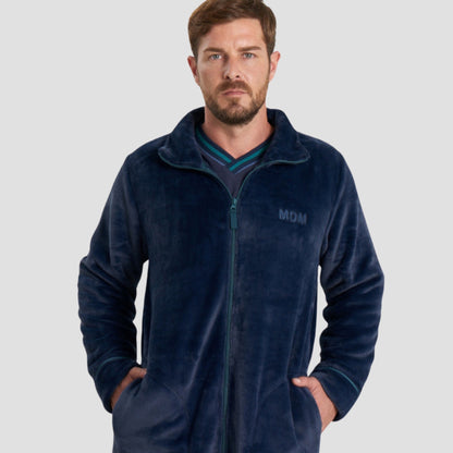 Set pijama afelpada con cierre para hombre