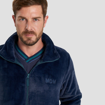 Set pijama afelpada con cierre para hombre