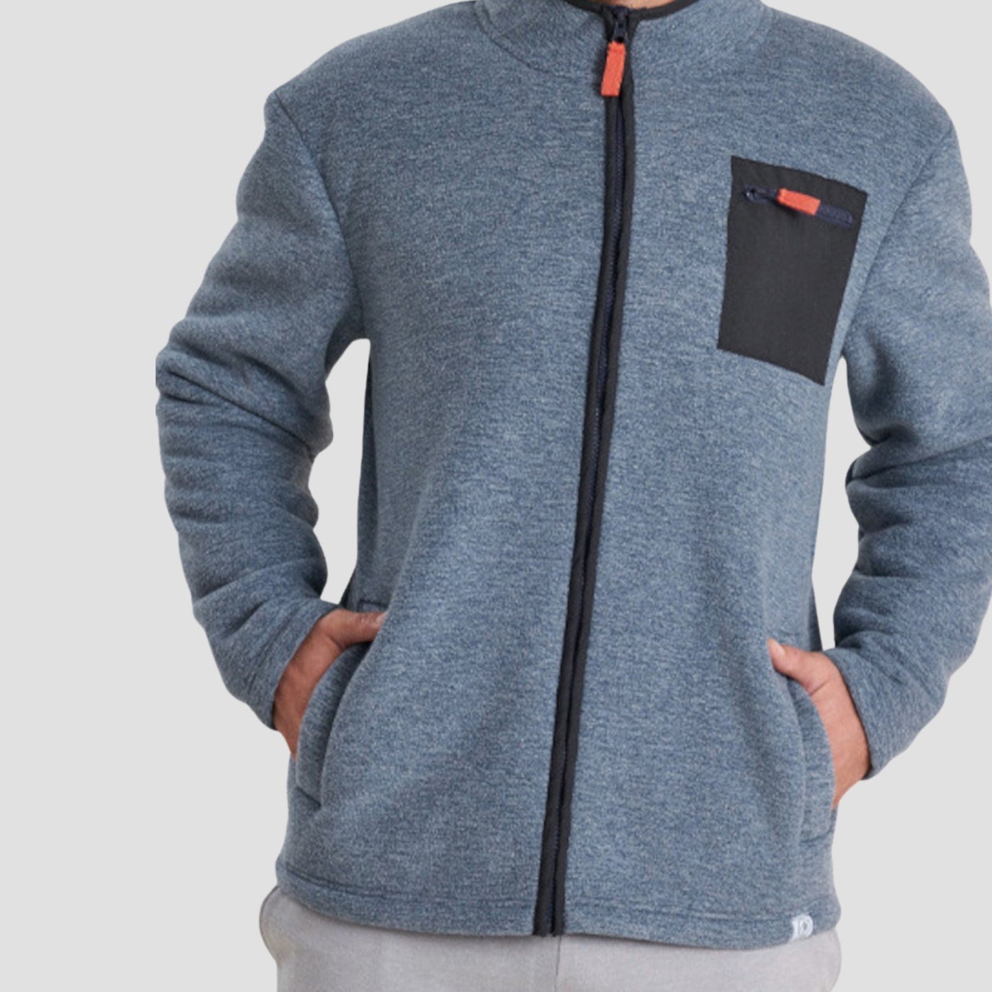 Set pijama afelpada con cierre para hombre