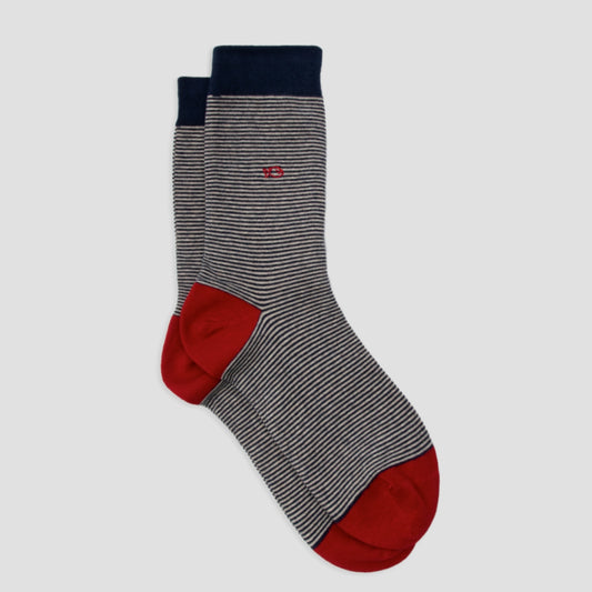 Calcetín de hombre con estampado de rayas