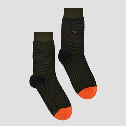 Calcetín de hombre con estampado de rayas