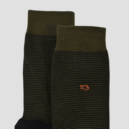 Calcetín de hombre con estampado de rayas