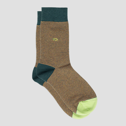 Calcetín de hombre con estampado de rayas