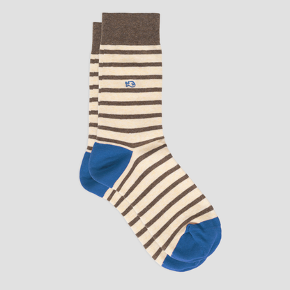 Calcetín de hombre con estampado de rayas